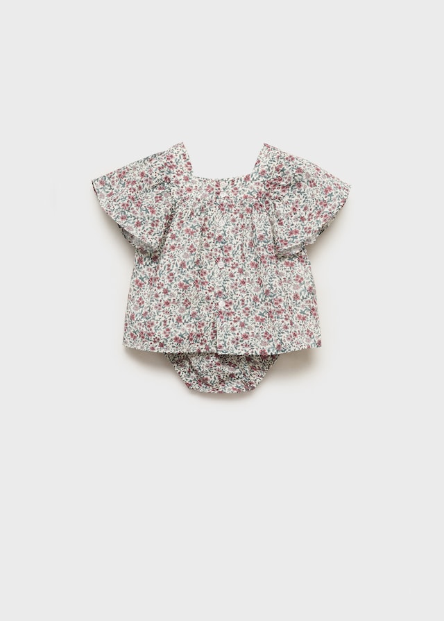 Mango Kleid Und Strampler Aus Baumwolle Mit Blumenmuster