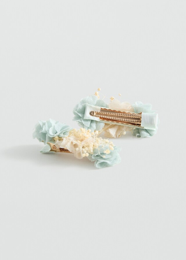 Mango 2er-Pack Haarclips mit Blumenverzierung