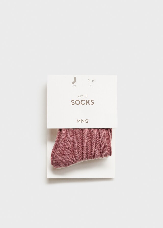 Mango 2er-Pack Kombinierte Ripp-Socken