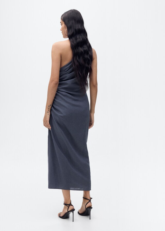 Mango Asymmetrisches Kleid Mit Gerafften Details