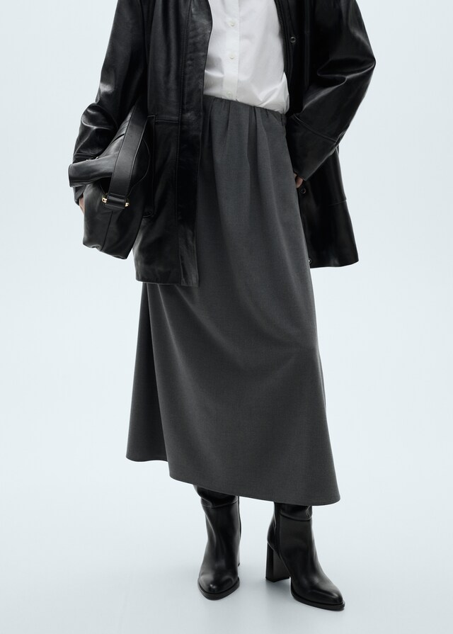 Mango Ausgestellter Faltenrock