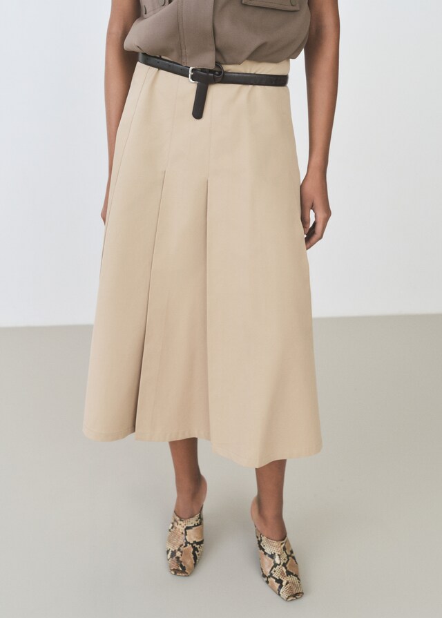 Mango Ausgestellter Rock mit Abnäherdetail