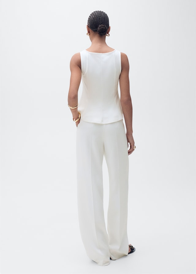 Mango Ausgestelltes Top Mit Bateau-Ausschnitt