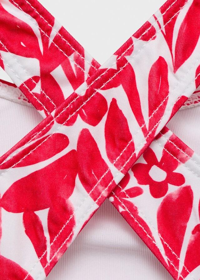 Mango Badeanzug Mit Gekreuztem Rücken Und Print