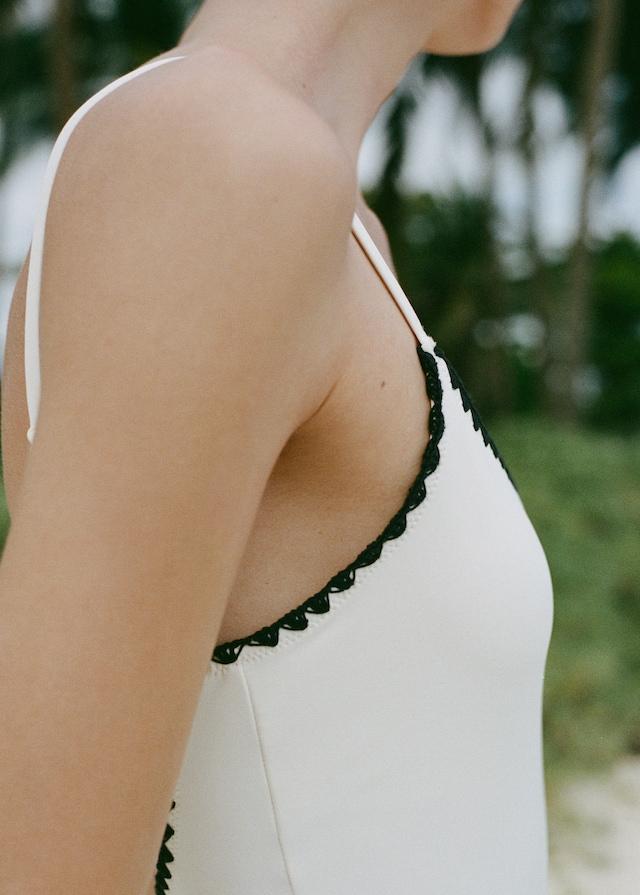 Mango Badeanzug Mit Konstrastborten