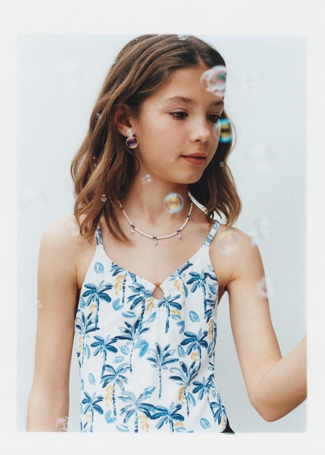 Mango Badehose Mit Tropen-Print