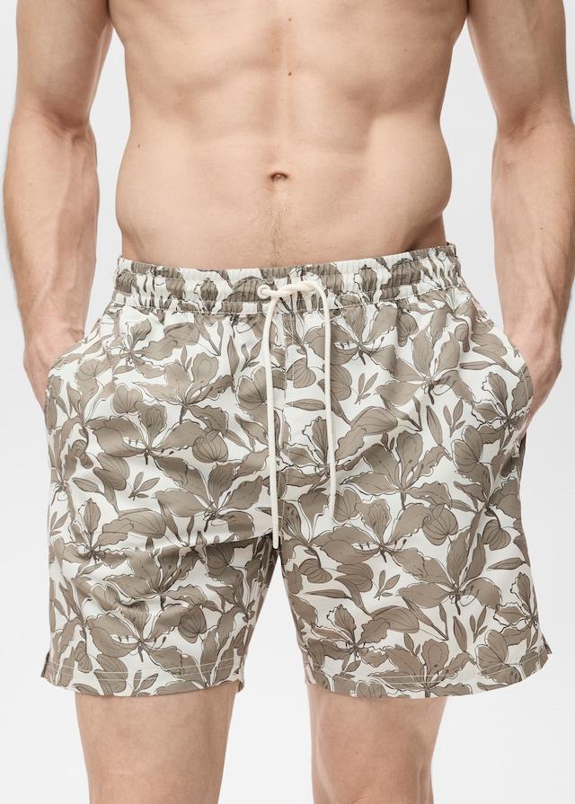 Mango Badeshorts Mit Floralem Dessin