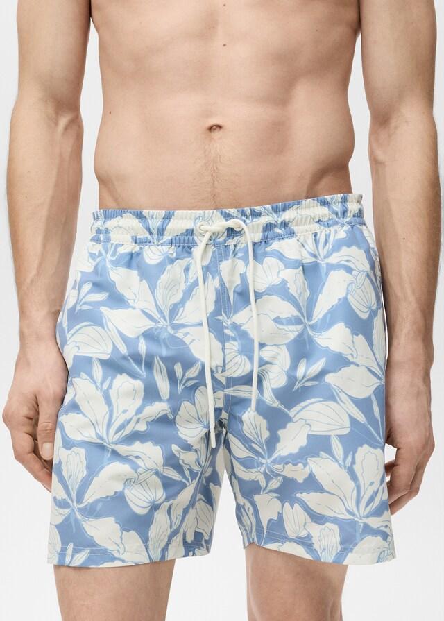 Mango Badeshorts Mit Floralem Dessin