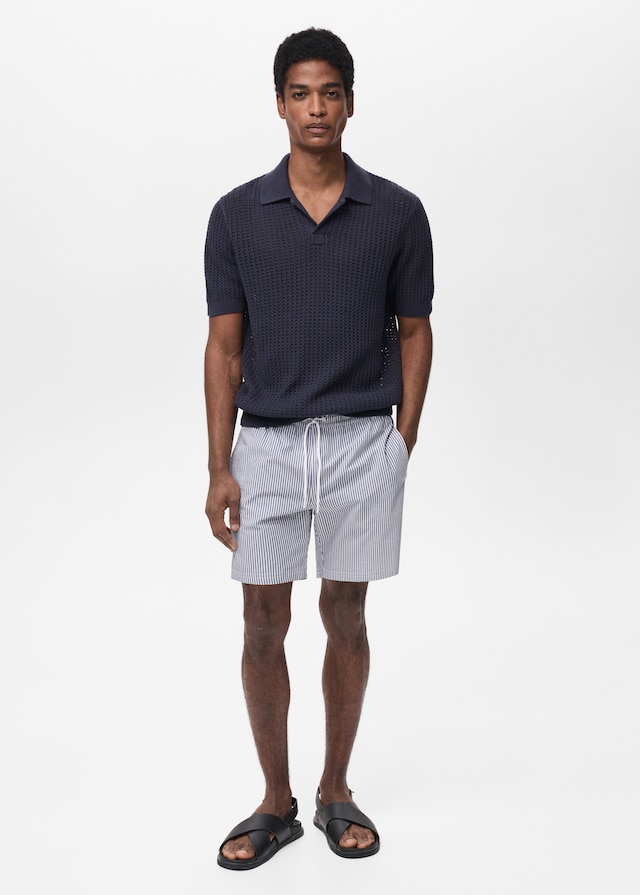 Mango Badeshorts Mit Seersucker-Effekt