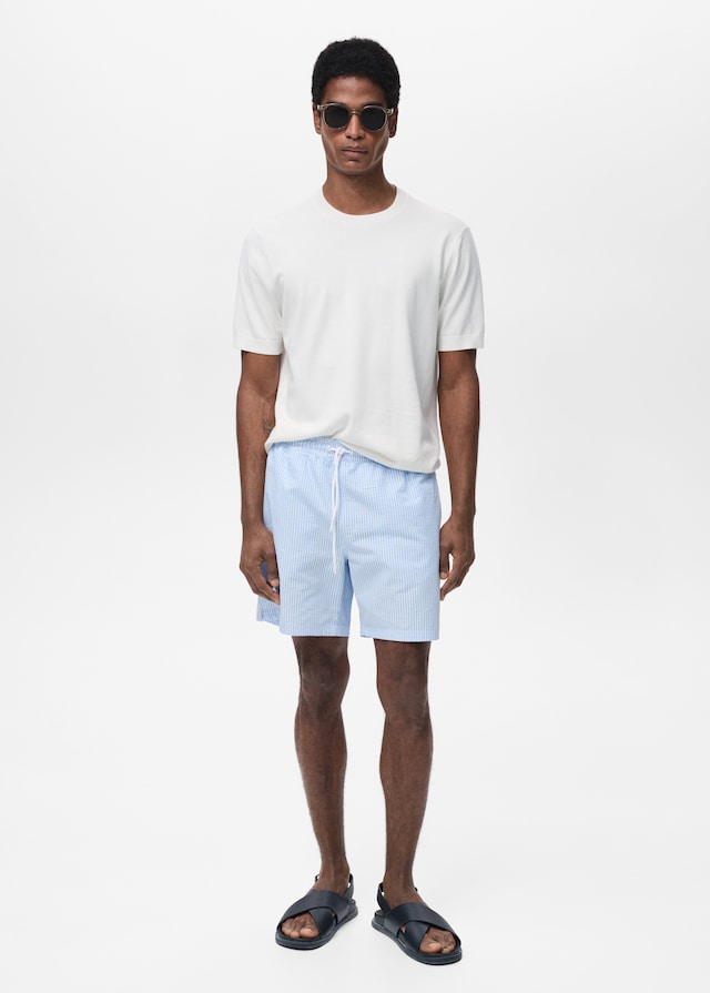 Mango Badeshorts Mit Seersucker-Effekt