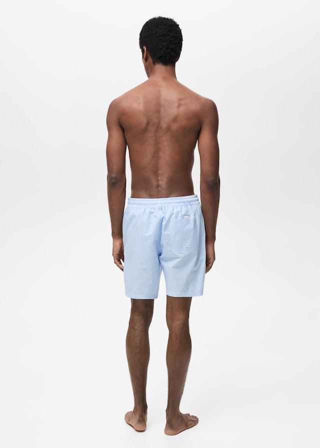 Mango Badeshorts Mit Seersucker-Effekt