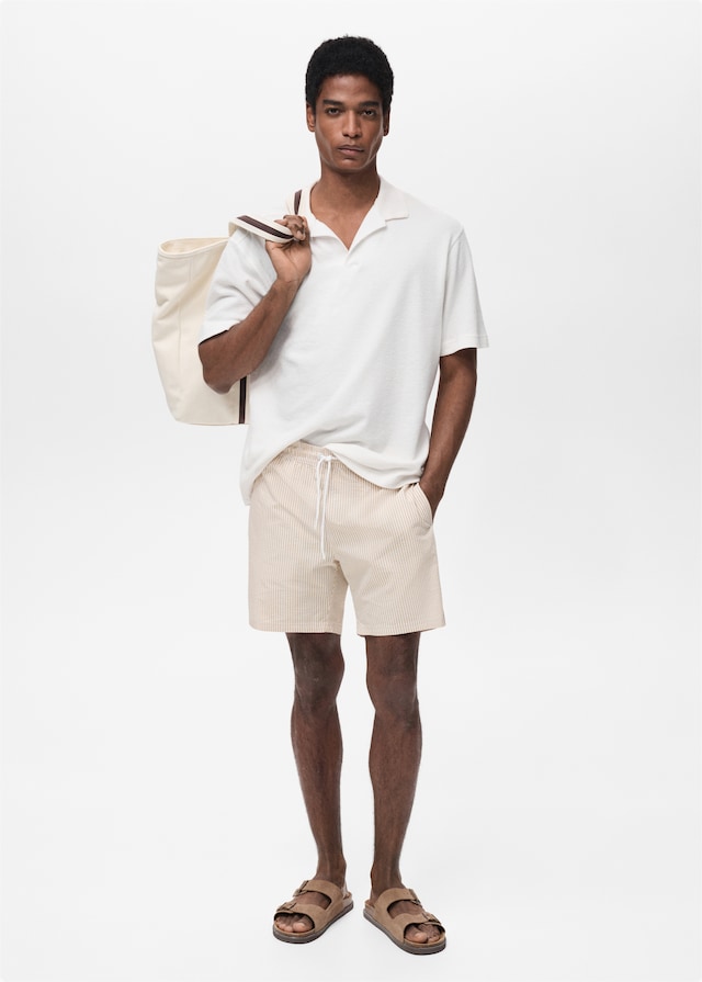 Mango Badeshorts Mit Seersucker-Effekt