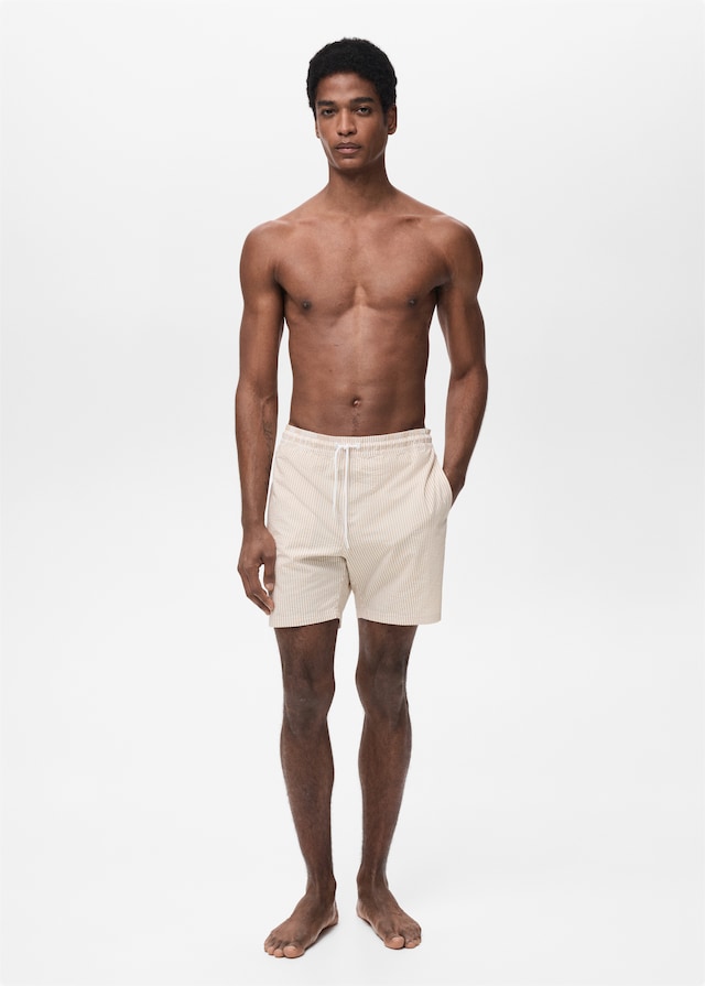 Mango Badeshorts Mit Seersucker-Effekt