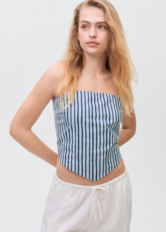 Mango Bandana-Top mit V-Ausschnitt