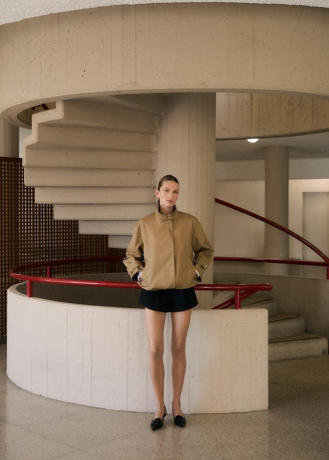 Mango Baumwoll-Parka Mit Gerafftem Saum