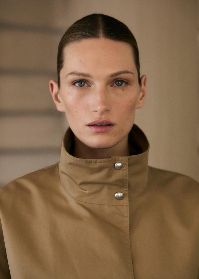 Mango Baumwoll-Parka Mit Gerafftem Saum