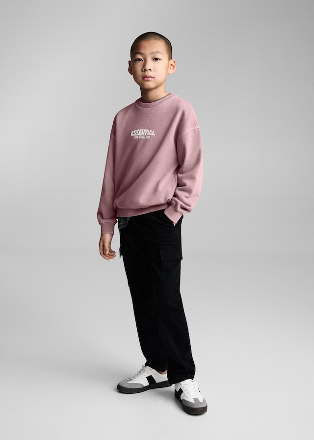 Mango Baumwoll-Sweatshirt Mit Aufschrift