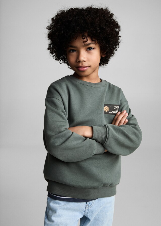 Mango Baumwoll-Sweatshirt mit Cartoon