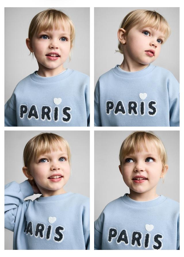 Mango Baumwoll-Sweatshirt Mit Relief-Schriftzug