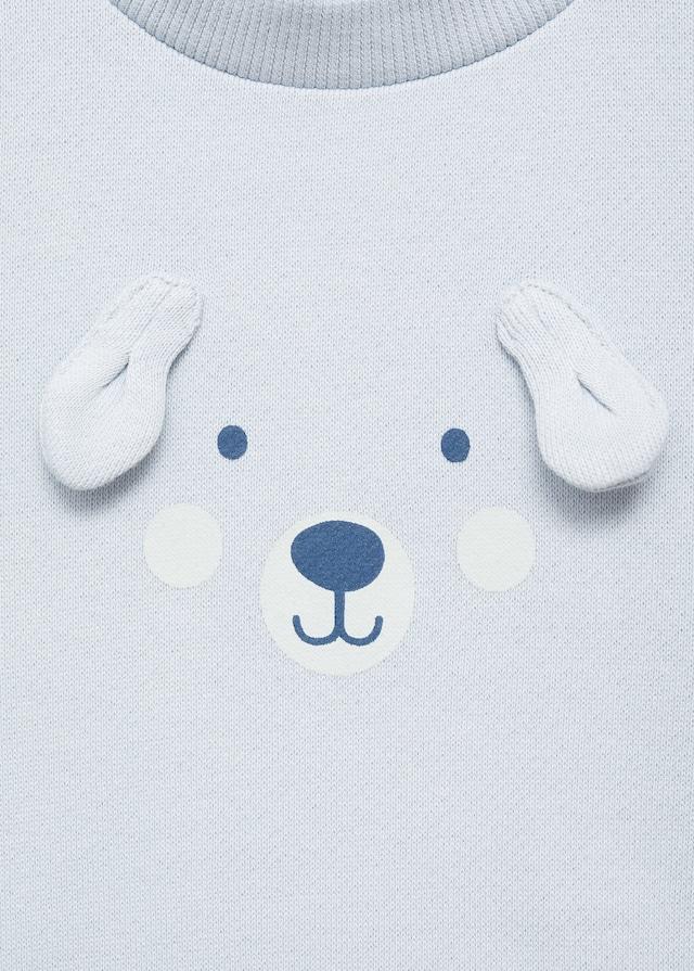 Mango Baumwoll-Sweatshirt Mit Relief-Verzierungen