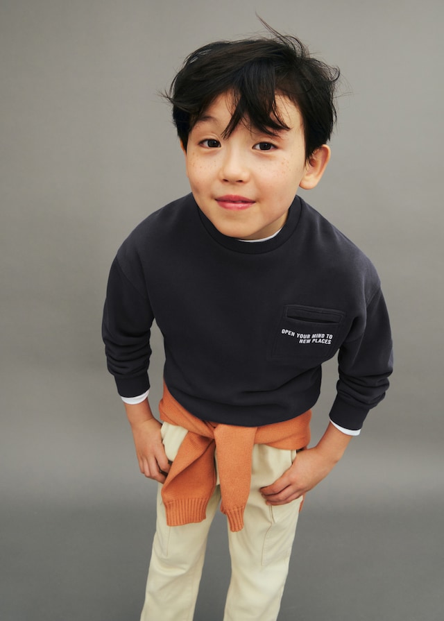 Mango Baumwoll-Sweatshirt Mit Tasche