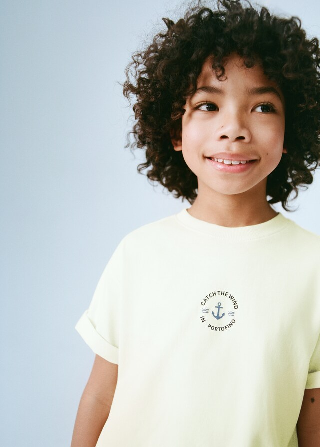 Mango Baumwoll-T-Shirt mit aufgedruckter Zeichnung