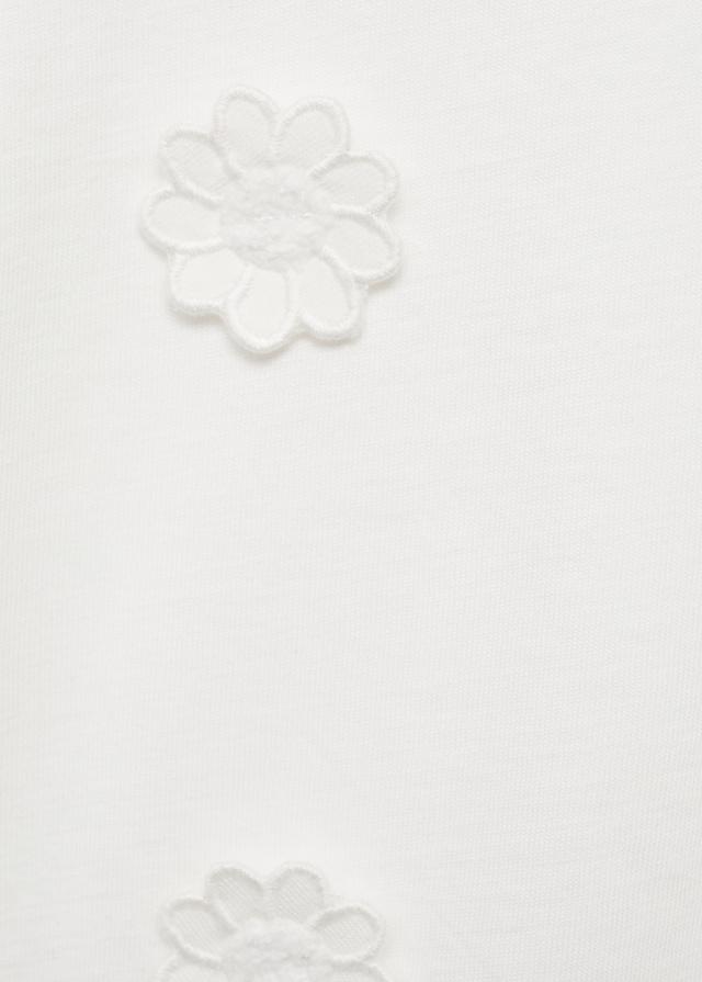 Mango Baumwoll-T-Shirt Mit Blumenmotiv