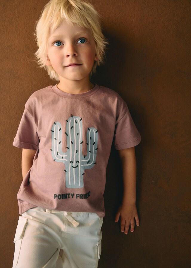 Mango Baumwoll-T-Shirt mit Motiv