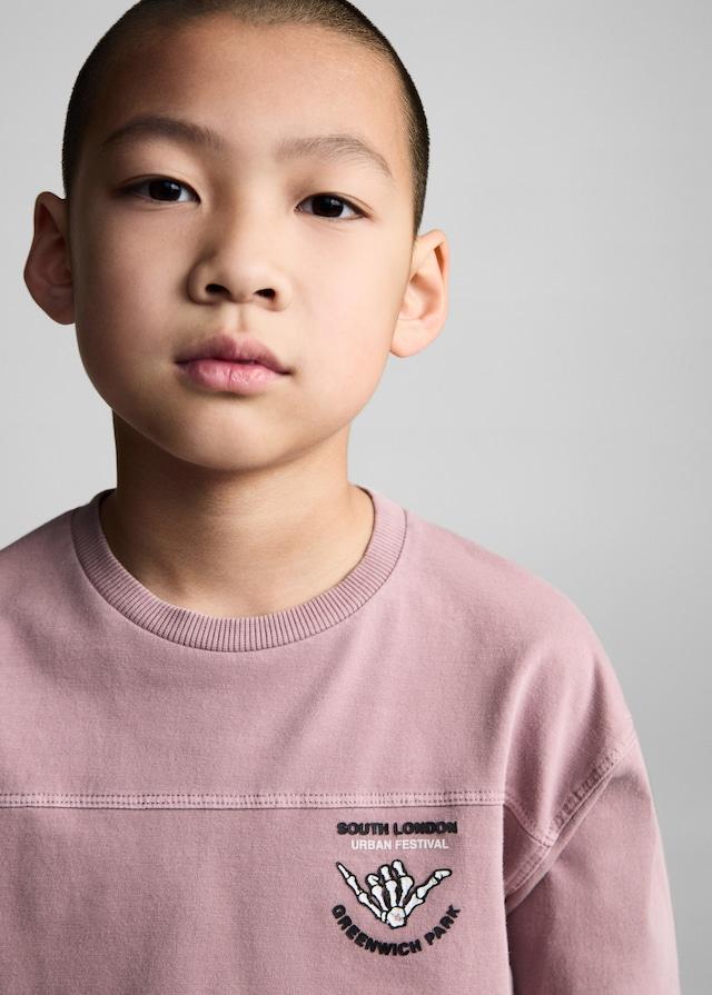 Mango Baumwoll-T-Shirt Mit Wasch-Effekt