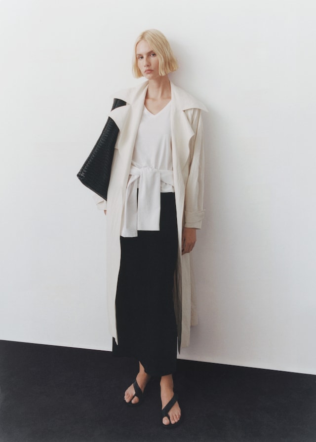 Mango Baumwoll-T-Shirt V-Ausschnitt