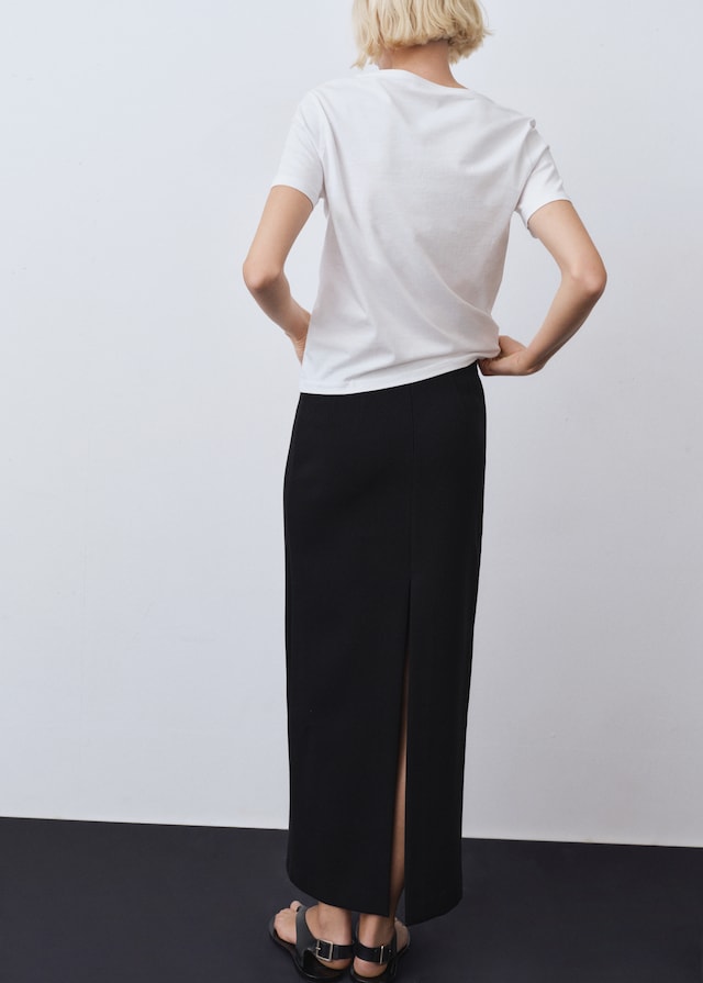 Mango Baumwoll-T-Shirt V-Ausschnitt