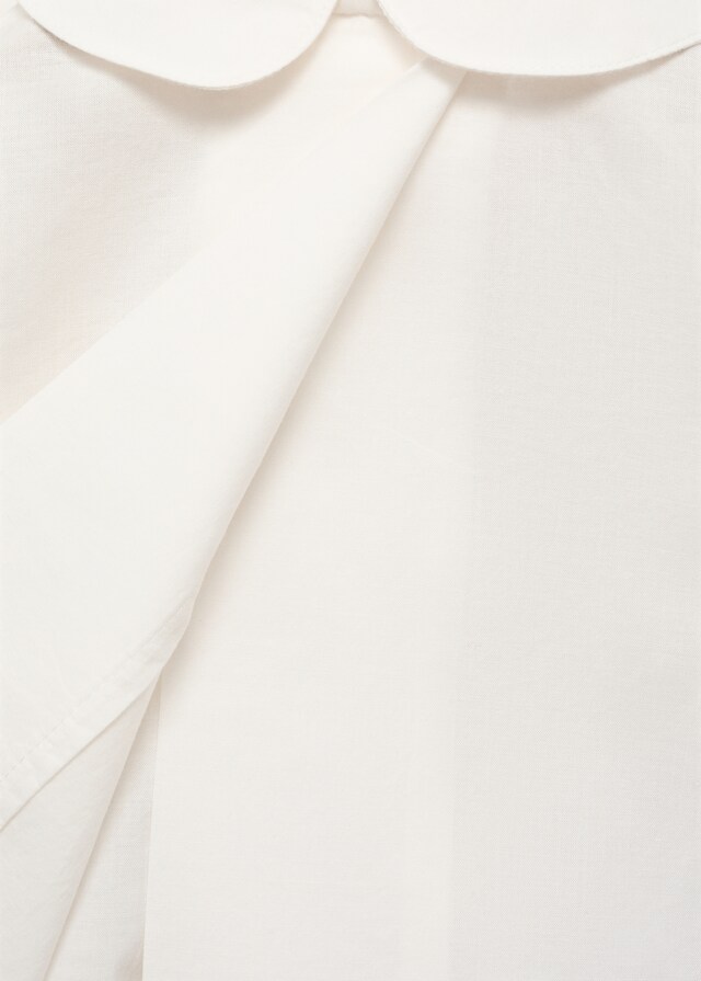 Mango Baumwollbluse Mit Babydoll-Kragen