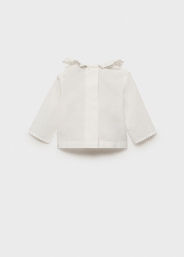 Mango Baumwollbluse Mit Babydoll-Kragen