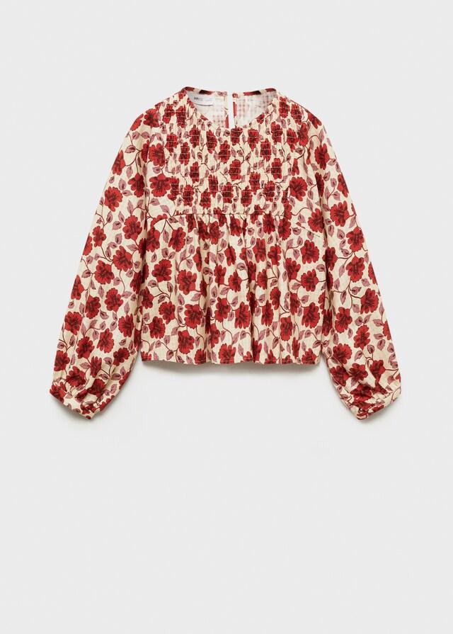 Mango Baumwollbluse Mit Blumenmuster