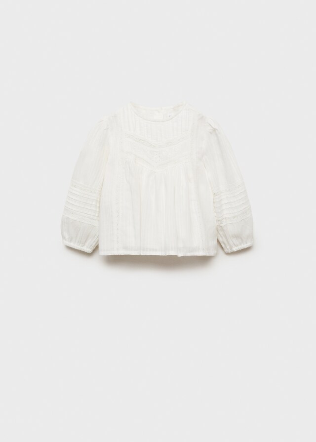 Mango Baumwollbluse Mit Stickereien