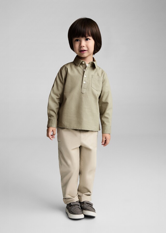 Mango Baumwollhemd Im Poloshirt-Stil