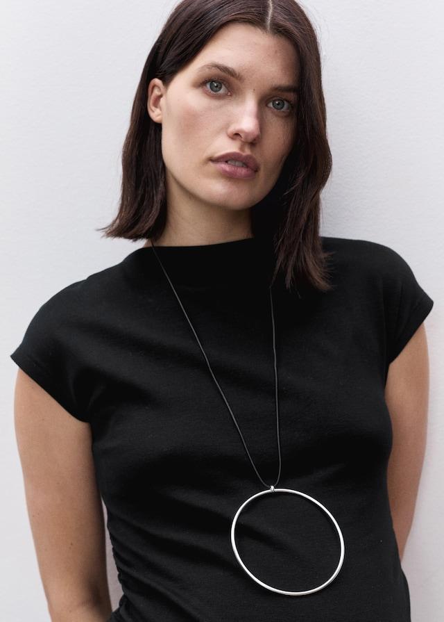 Mango Baumwollkleid Mit Seitlichen Raffungen