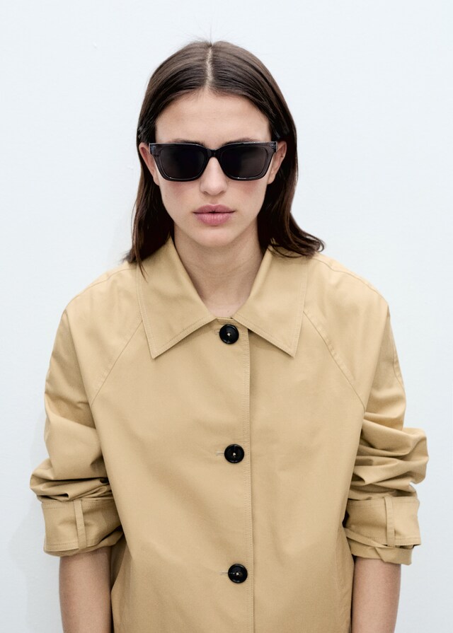 Mango Baumwollparka mit Knöpfen