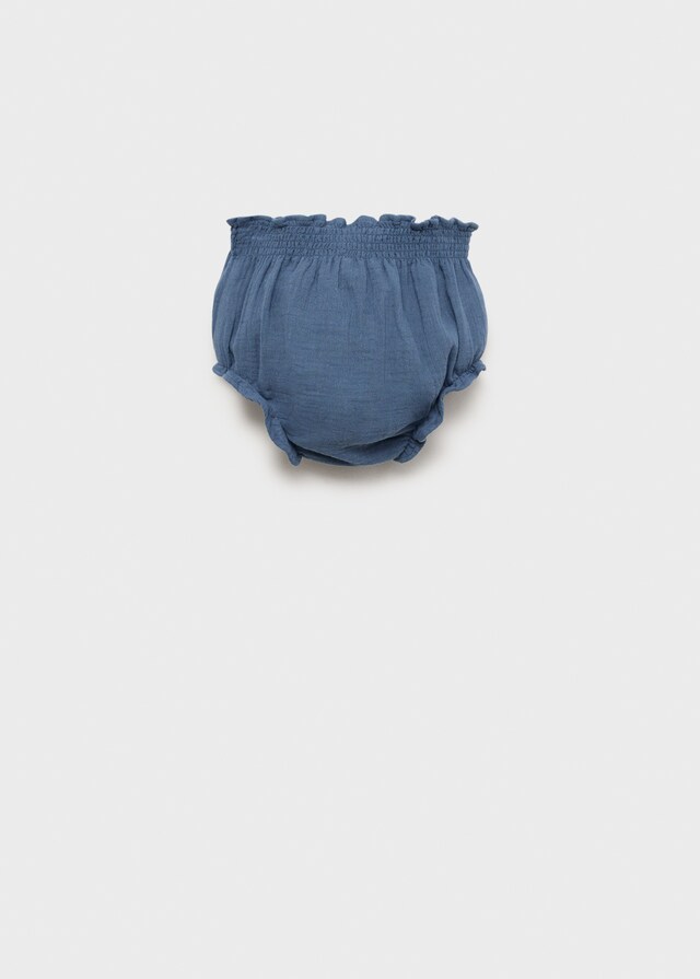 Mango Baumwollshorts mit Jeanseffekt