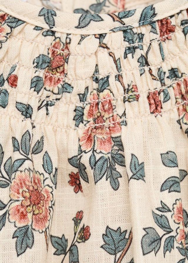 Mango Baumwollstrampler Mit Blumenmuster