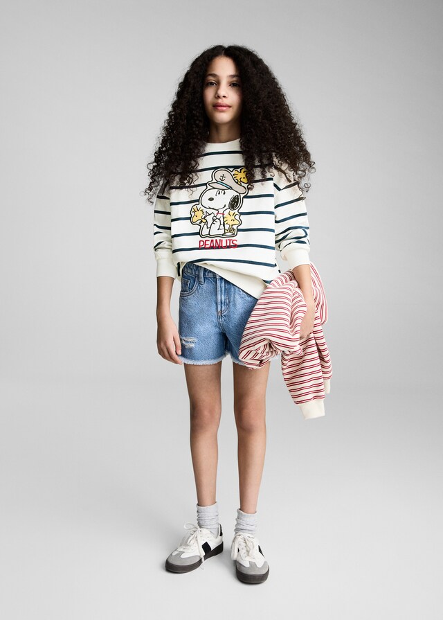 Mango Baumwollsweatshirt Snoopy