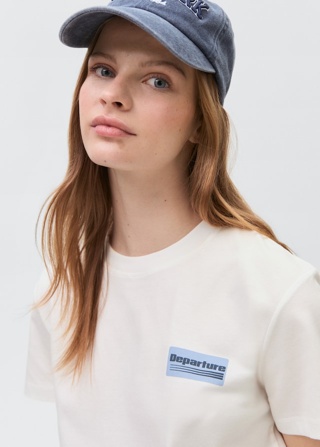 Mango Bedrucktes Baumwoll-T-Shirt