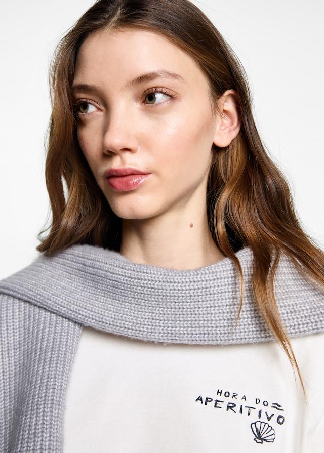 Mango Bedrucktes Baumwoll-T-Shirt