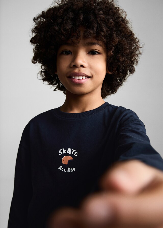 Mango Bedrucktes Baumwoll-T-Shirt