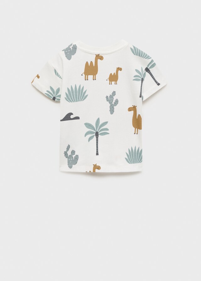 Mango Bedrucktes Baumwoll-T-Shirt