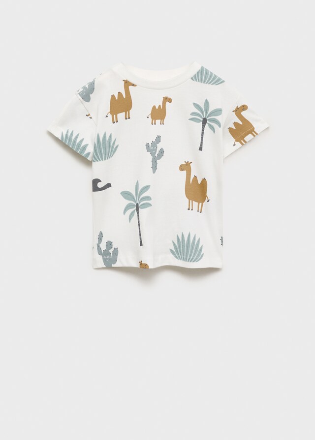 Mango Bedrucktes Baumwoll-T-Shirt