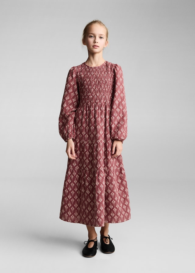 Mango Bedrucktes Rüschenkleid