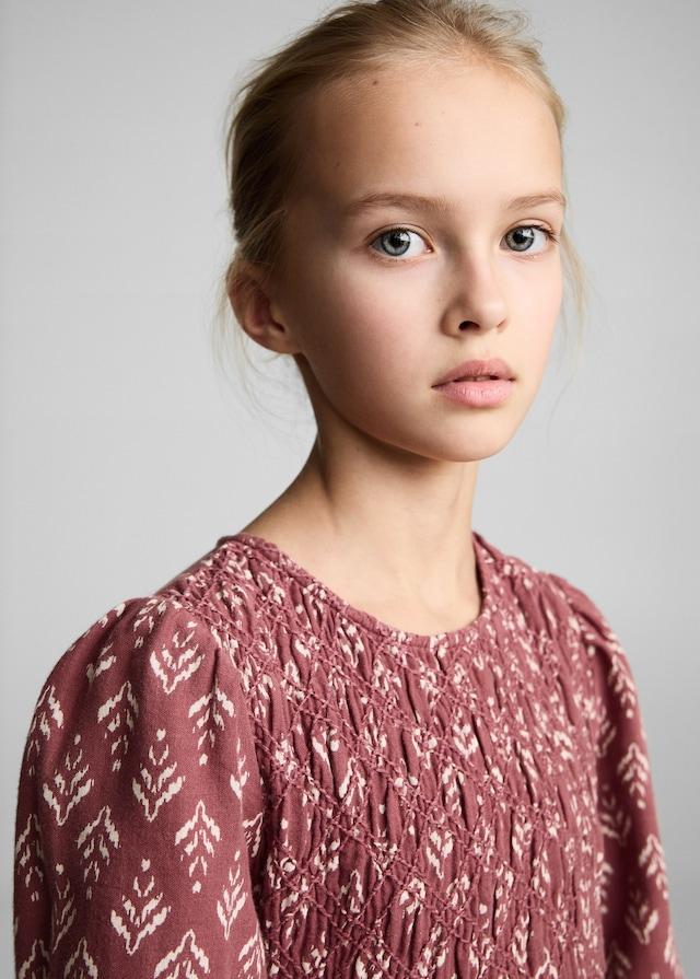 Mango Bedrucktes Rüschenkleid