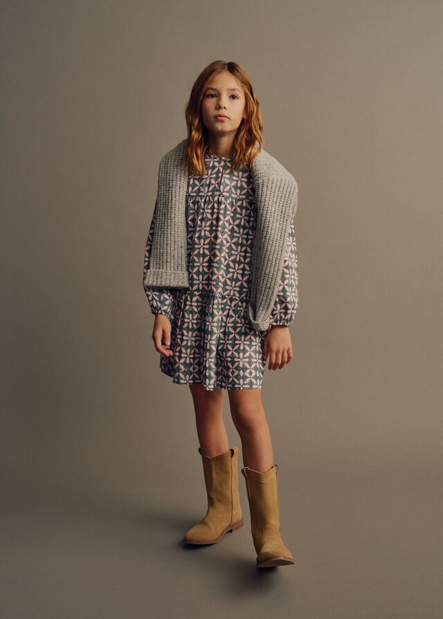 Mango Bedrucktes Rüschenkleid