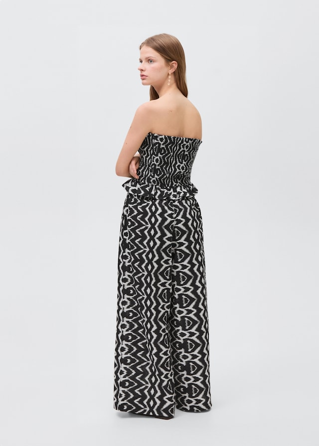 Mango Bedrucktes Top Mit Volant